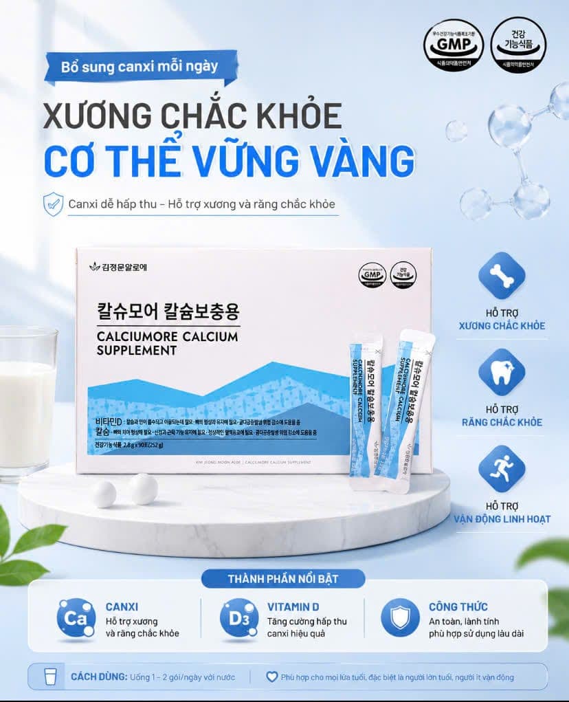 Váng sữa canxi hữu cơ CALCIUMORE (Hàn Quốc)