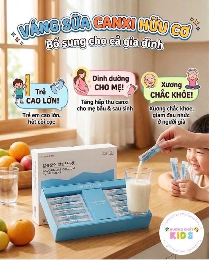 Hương Chất Kids — váng sữa canxi hữu cơ cho cả gia đình